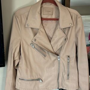 Blank NYC Faux Leather Tan Moto Jacket